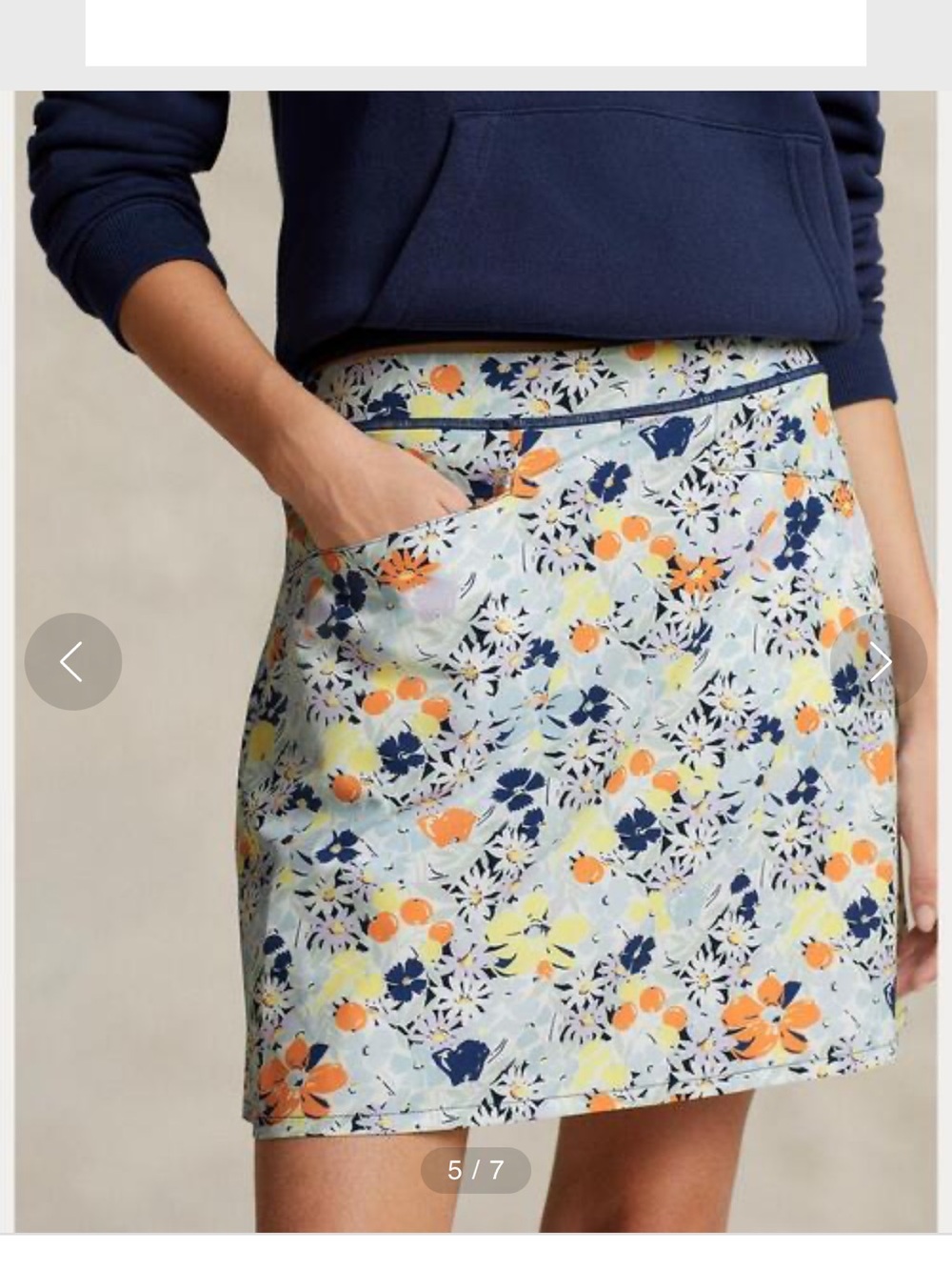 🌟RLX  Ralph Lauren Floral Pleated Back Golf / Tennis Skort - Size Small